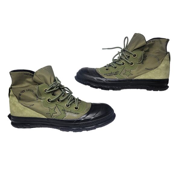 Converse Shoes Mens 7.5 Gore-tex Fastbreak MC18 Green Military Black High Tops - Picture 1 of 12